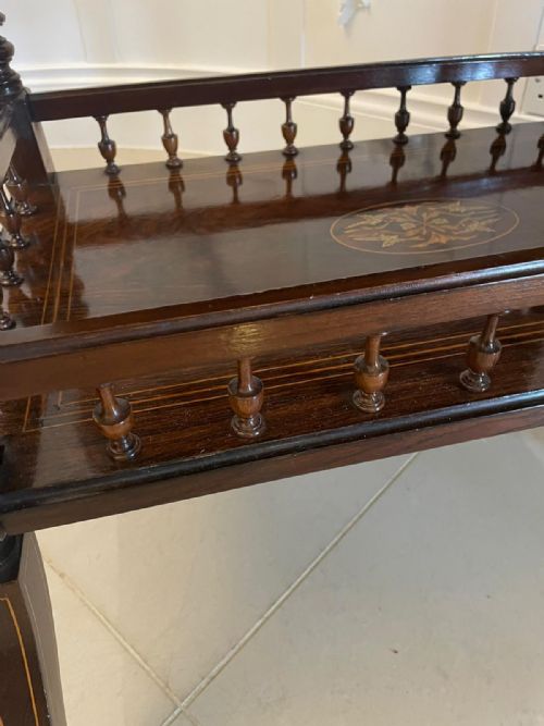 OUTSTANDING QUALITY ANTIQUE VICTORIAN ROSEWOOD INLAID CENTRE TABLE - ADDITIONAL PHOTO 15