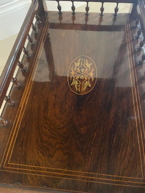 OUTSTANDING QUALITY ANTIQUE VICTORIAN ROSEWOOD INLAID CENTRE TABLE - ADDITIONAL PHOTO 20