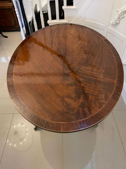 SUPERB QUALITY ANTIQUE GEORGE III MAHOGANY OVAL CENTRE DINING TABLE - ADDITIONAL PHOTO 2