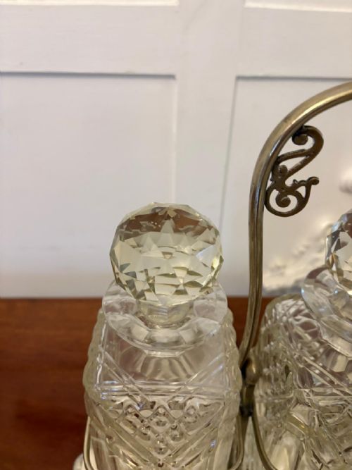 ANTIQUE VICTORIAN QUALITY SILVER PLATED TANTALUS - ADDITIONAL PHOTO 1