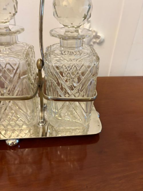 ANTIQUE VICTORIAN QUALITY SILVER PLATED TANTALUS - ADDITIONAL PHOTO 4