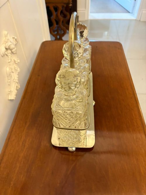 ANTIQUE VICTORIAN QUALITY SILVER PLATED TANTALUS - ADDITIONAL PHOTO 5