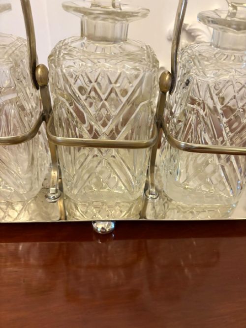 ANTIQUE VICTORIAN QUALITY SILVER PLATED TANTALUS - ADDITIONAL PHOTO 6