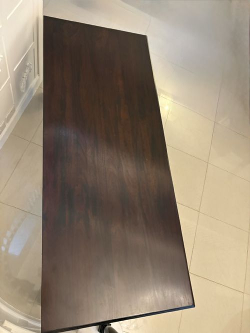 LARGE ANTIQUE VICTORIAN OUTSTANDING QUALITY CARVED MAHOGANY CONSOLE TABLE IN THE CHINESE CHIPPENDALE MANNER - ADDITIONAL PHOTO 7