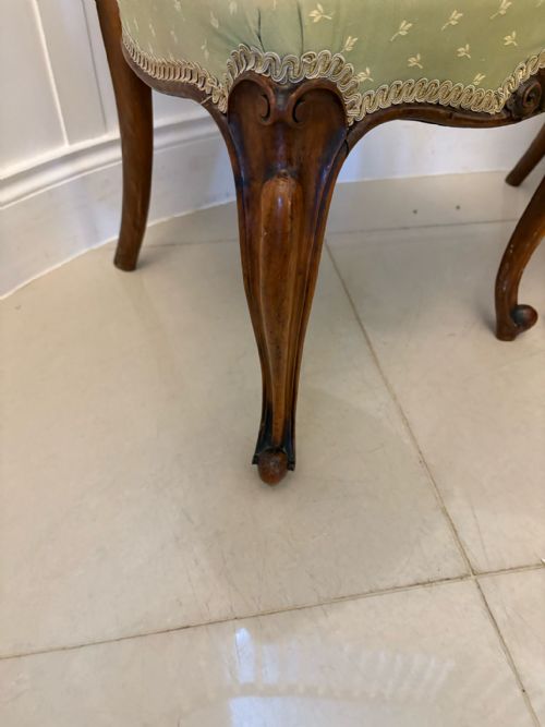 PAIR OF ANTIQUE VICTORIAN QUALITY CARVED WALNUT SIDE CHAIRS - ADDITIONAL PHOTO 9