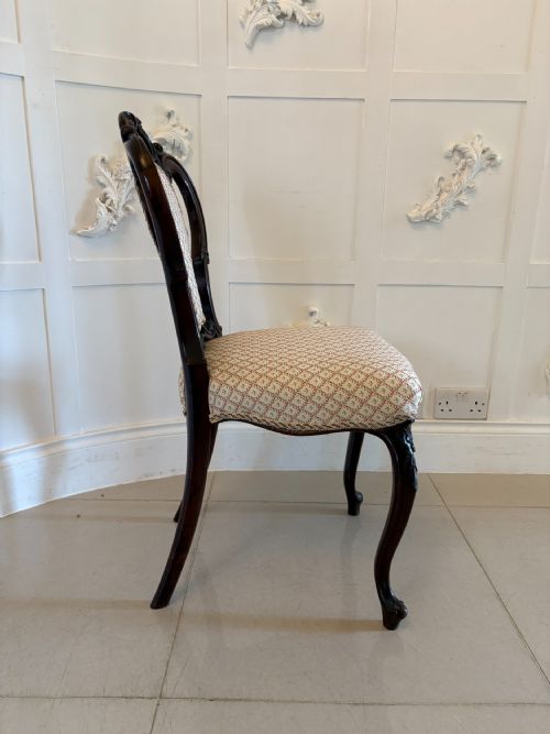 OUTSTANDING QUALITY SET OF 4 ANTIQUE VICTORIAN CARVED ROSEWOOD DINING CHAIRS - ADDITIONAL PHOTO 12