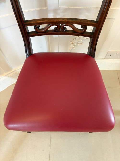 SET OF 4 ANTIQUE GEORGE III QUALITY MAHOGANY DINING CHAIRS - ADDITIONAL PHOTO 2