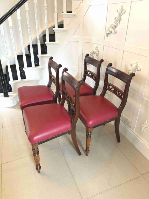SET OF 4 ANTIQUE GEORGE III QUALITY MAHOGANY DINING CHAIRS - ADDITIONAL PHOTO 8