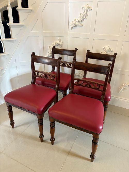 SET OF 4 ANTIQUE GEORGE III QUALITY MAHOGANY DINING CHAIRS - ADDITIONAL PHOTO 9