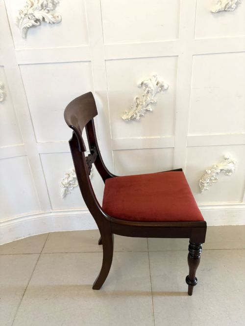 SET OF 8 ANTIQUE REGENCY QUALITY MAHOGANY DINING CHAIRS - ADDITIONAL PHOTO 1