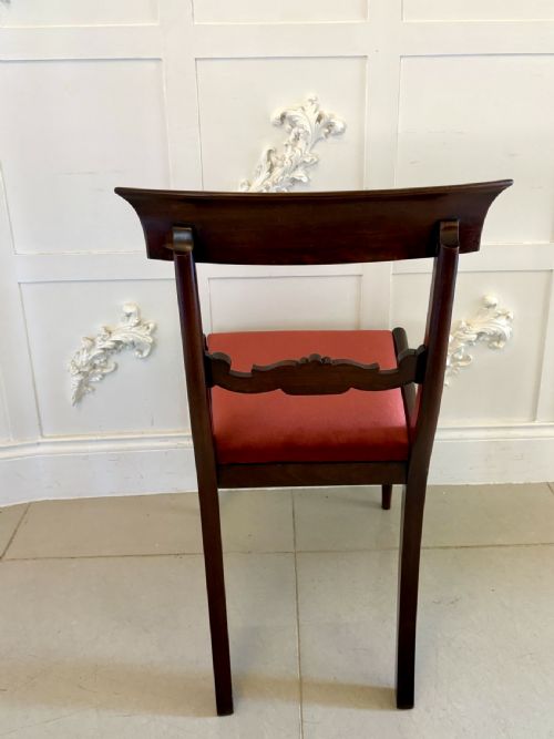 SET OF 8 ANTIQUE REGENCY QUALITY MAHOGANY DINING CHAIRS - ADDITIONAL PHOTO 4