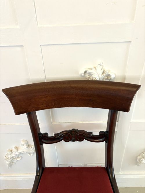 SET OF 8 ANTIQUE REGENCY QUALITY MAHOGANY DINING CHAIRS - ADDITIONAL PHOTO 5