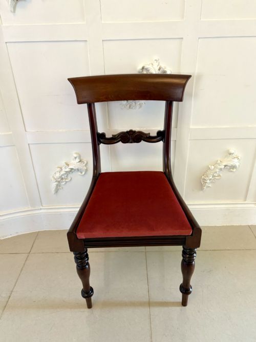 SET OF 8 ANTIQUE REGENCY QUALITY MAHOGANY DINING CHAIRS - ADDITIONAL PHOTO 6