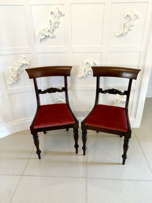 SET OF 8 ANTIQUE REGENCY QUALITY MAHOGANY DINING CHAIRS - ADDITIONAL PHOTO 8