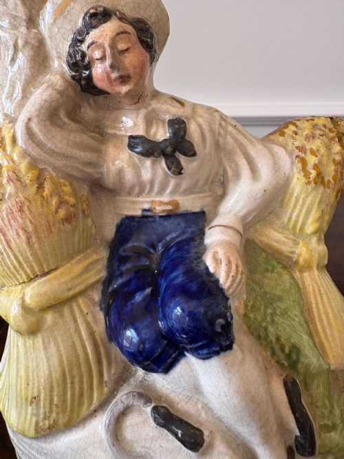 ANTIQUE VICTORIAN STAFFORDSHIRE FLATBACK FIGURE - ADDITIONAL PHOTO 2