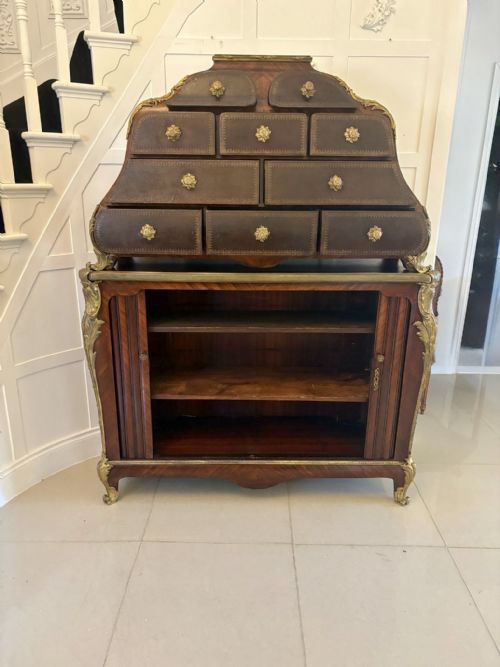 SUPERB QUALITY 19TH CENTURY ANTIQUE FRENCH KINGWOOD AND ORMOLU MOUNTED CARTONNIER CABINET - ADDITIONAL PHOTO 2