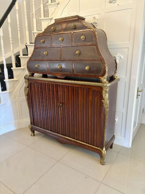 SUPERB QUALITY 19TH CENTURY ANTIQUE FRENCH KINGWOOD AND ORMOLU MOUNTED CARTONNIER CABINET - ADDITIONAL PHOTO 4