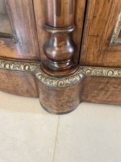 SUPERB QUALITY ANTIQUE VICTORIAN BURR WALNUT INLAID CREDENZASIDEBOARD - ADDITIONAL PHOTO 14