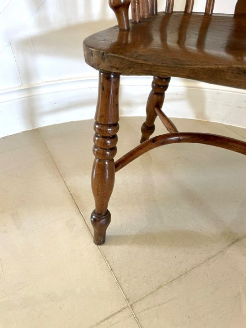 ANTIQUE GEORGE III QUALITY CHILDS YEW WOOD WINDSOR CHAIR - ADDITIONAL PHOTO 4