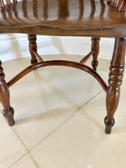 ANTIQUE GEORGE III QUALITY CHILDS YEW WOOD WINDSOR CHAIR - ADDITIONAL PHOTO 8