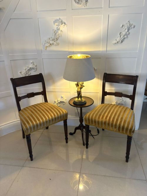 PAIR OF ANTIQUE GEORGE III QUALITY MAHOGANY SIDE CHAIRS - ADDITIONAL PHOTO 1