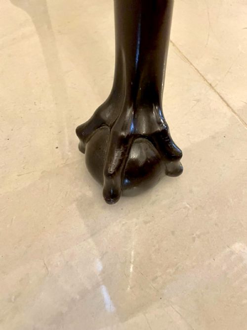 fig 1. Antique George III 18th Century Chippendale Quality Carved Mahogany Card/Side Table