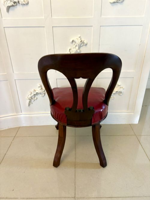 SET OF SIX ANTIQUE VICTORIAN SUPERB QUALITY CARVED MAHOGANY LIBRARYDINING CHAIRS - ADDITIONAL PHOTO 2