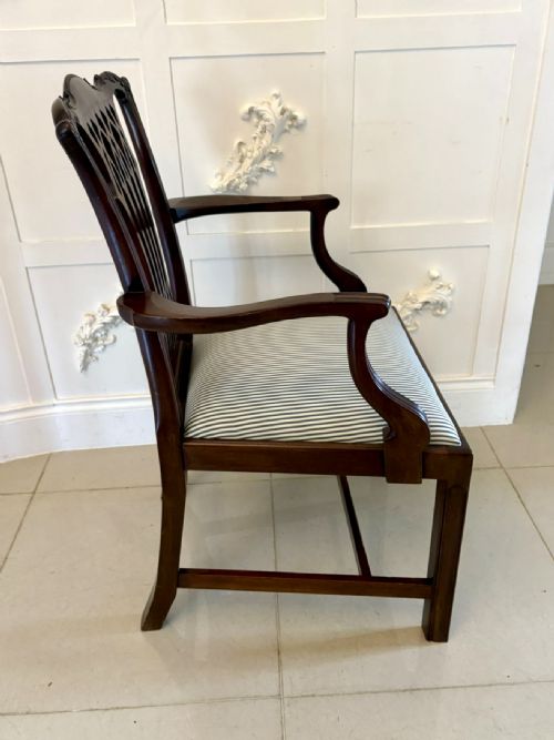 OUTSTANDING QUALITY SET OF 8 ANTIQUE VICTORIAN CARVED MAHOGANY DINING CHAIRS - ADDITIONAL PHOTO 2