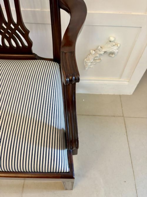 OUTSTANDING QUALITY SET OF 8 ANTIQUE VICTORIAN CARVED MAHOGANY DINING CHAIRS - ADDITIONAL PHOTO 4