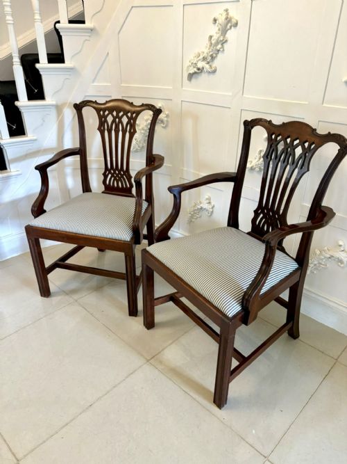 OUTSTANDING QUALITY SET OF 8 ANTIQUE VICTORIAN CARVED MAHOGANY DINING CHAIRS - ADDITIONAL PHOTO 6