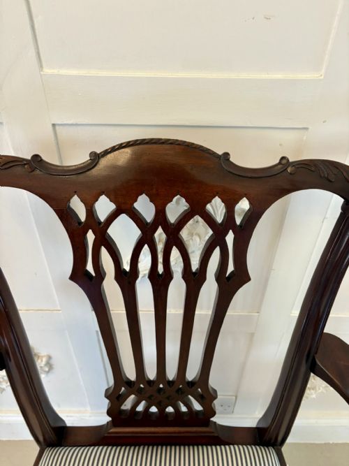 OUTSTANDING QUALITY SET OF 8 ANTIQUE VICTORIAN CARVED MAHOGANY DINING CHAIRS - ADDITIONAL PHOTO 8