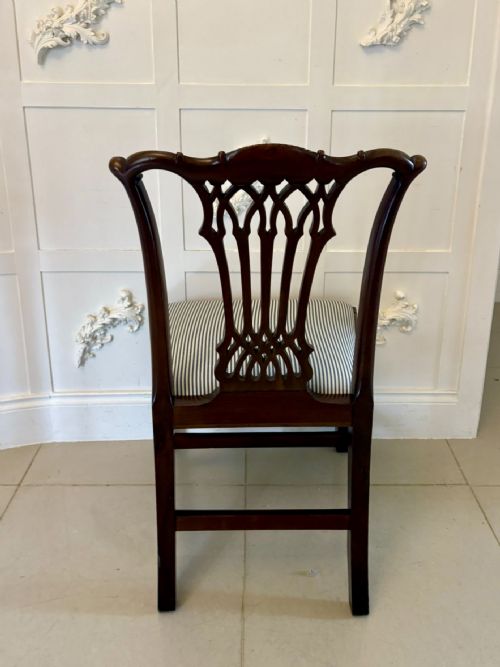 OUTSTANDING QUALITY SET OF 8 ANTIQUE VICTORIAN CARVED MAHOGANY DINING CHAIRS - ADDITIONAL PHOTO 9