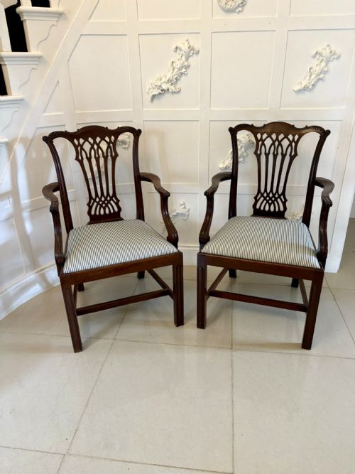 OUTSTANDING QUALITY SET OF 8 ANTIQUE VICTORIAN CARVED MAHOGANY DINING CHAIRS - ADDITIONAL PHOTO 10