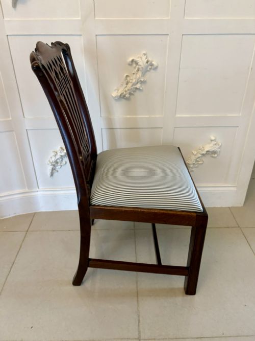 OUTSTANDING QUALITY SET OF 8 ANTIQUE VICTORIAN CARVED MAHOGANY DINING CHAIRS - ADDITIONAL PHOTO 11