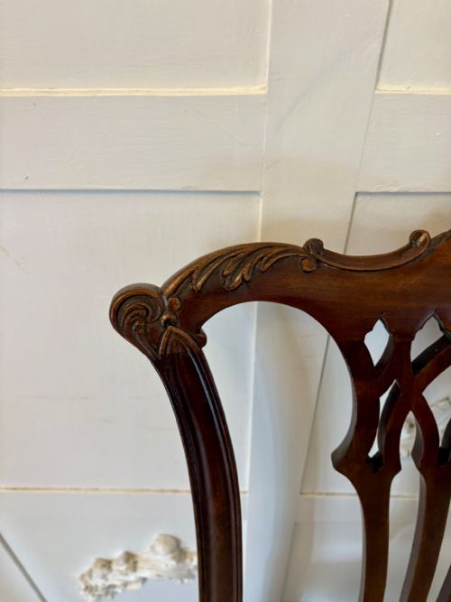 OUTSTANDING QUALITY SET OF 8 ANTIQUE VICTORIAN CARVED MAHOGANY DINING CHAIRS - ADDITIONAL PHOTO 16