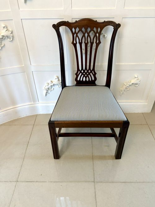 OUTSTANDING QUALITY SET OF 8 ANTIQUE VICTORIAN CARVED MAHOGANY DINING CHAIRS - ADDITIONAL PHOTO 18