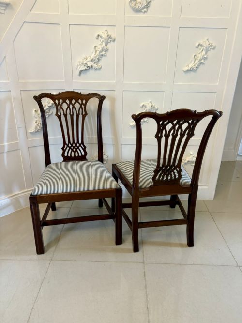 OUTSTANDING QUALITY SET OF 8 ANTIQUE VICTORIAN CARVED MAHOGANY DINING CHAIRS - ADDITIONAL PHOTO 19