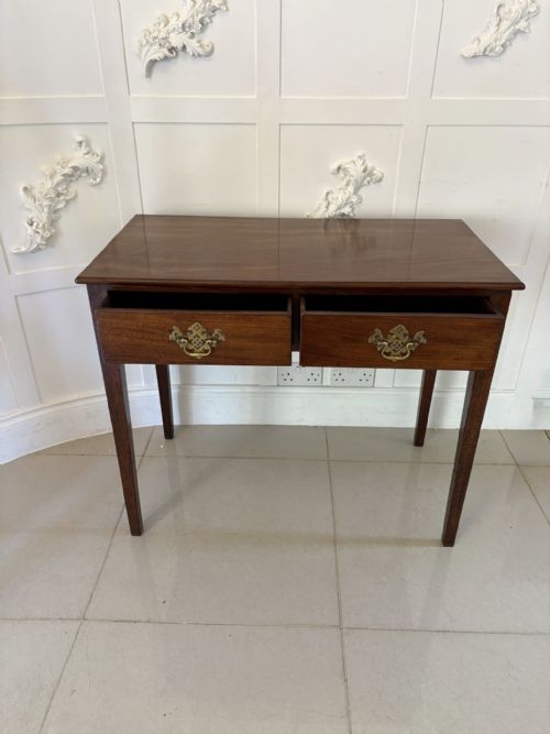 ANTIQUE GEORGE III QUALITY FIGURED MAHOGANY SIDECONSOLE TABLE - ADDITIONAL PHOTO 4