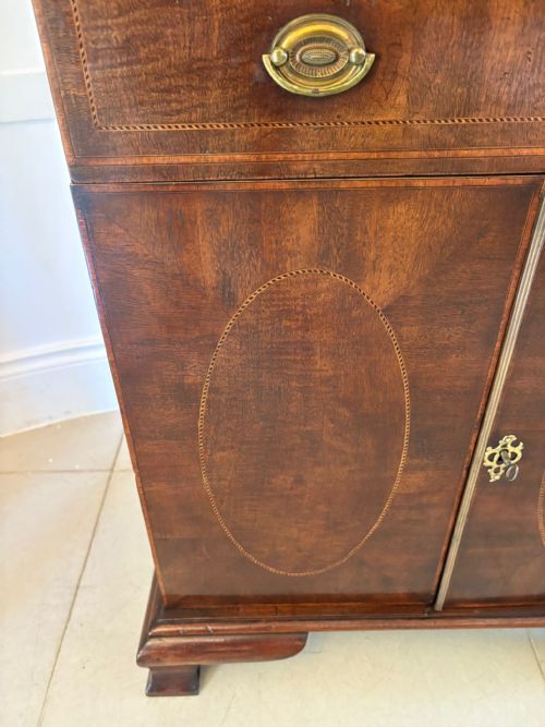 OUTSTANDING QUALITY ANTIQUE VICTORIAN MAHOGANY INLAID BOOKCASE - ADDITIONAL PHOTO 5
