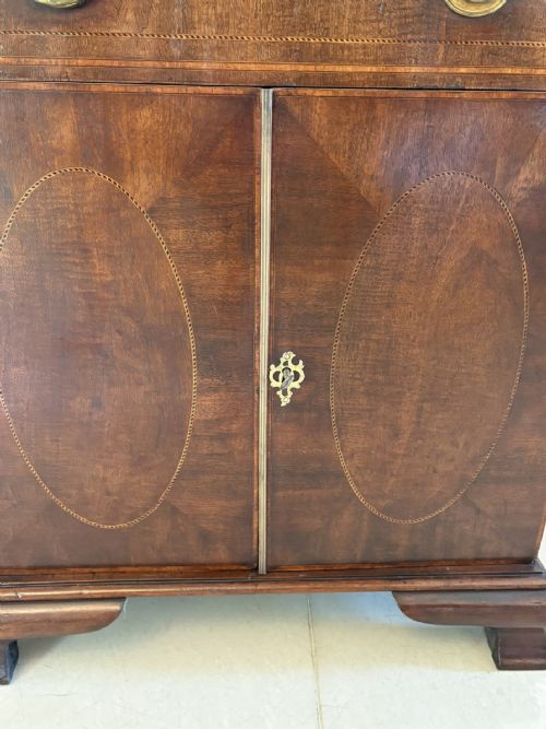 OUTSTANDING QUALITY ANTIQUE VICTORIAN MAHOGANY INLAID BOOKCASE - ADDITIONAL PHOTO 13