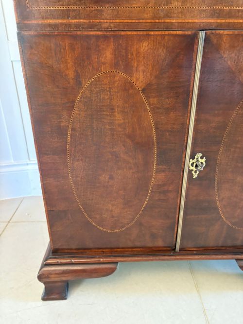 OUTSTANDING QUALITY ANTIQUE VICTORIAN MAHOGANY INLAID BOOKCASE - ADDITIONAL PHOTO 15