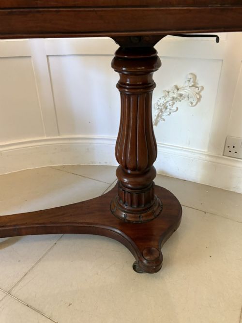 ANTIQUE VICTORIAN QUALITY MAHOGANY ADJUSTABLE READINGSIDE TABLE - ADDITIONAL PHOTO 6