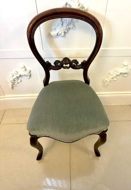 SET OF SIX ANTIQUE VICTORIAN QUALITY CARVED MAHOGANY DINING CHAIRS - ADDITIONAL PHOTO 2