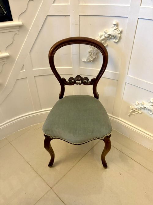 SET OF SIX ANTIQUE VICTORIAN QUALITY CARVED MAHOGANY DINING CHAIRS - ADDITIONAL PHOTO 5
