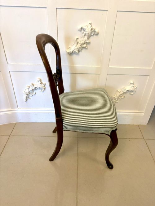 SET OF 6 ANTIQUE VICTORIAN QUALITY CARVED MAHOGANY BALLOON BACK DINING CHAIRS - ADDITIONAL PHOTO 3