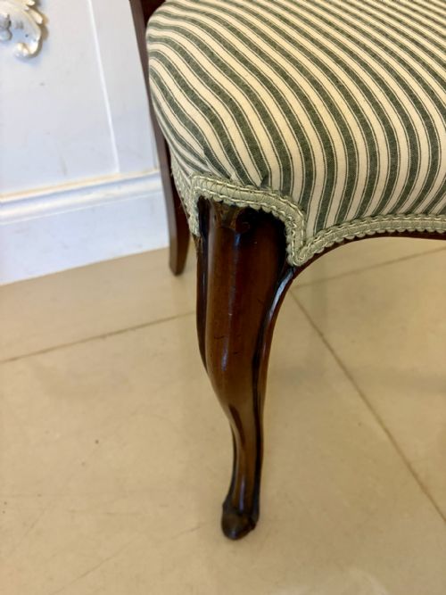 SET OF 6 ANTIQUE VICTORIAN QUALITY CARVED MAHOGANY BALLOON BACK DINING CHAIRS - ADDITIONAL PHOTO 4
