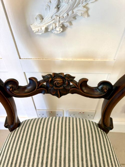 SET OF 6 ANTIQUE VICTORIAN QUALITY CARVED MAHOGANY BALLOON BACK DINING CHAIRS - ADDITIONAL PHOTO 9