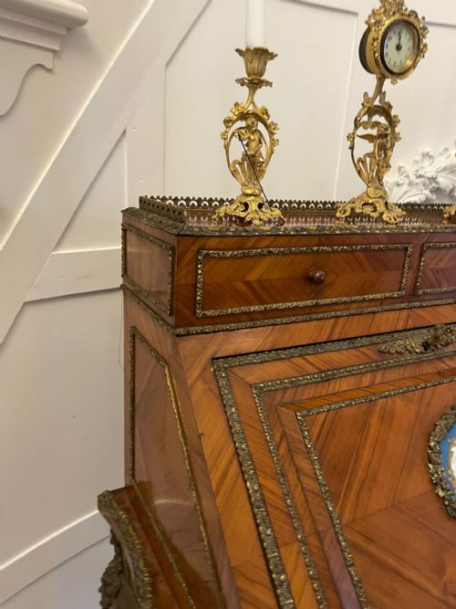 FINE QUALITY FRENCH ANTIQUE VICTORIAN KINGWOOD AND ORMOLU MOUNTED BUREAU - ADDITIONAL PHOTO 5