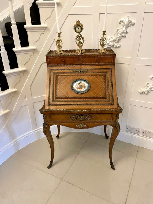 FINE QUALITY FRENCH ANTIQUE VICTORIAN KINGWOOD AND ORMOLU MOUNTED BUREAU - ADDITIONAL PHOTO 11