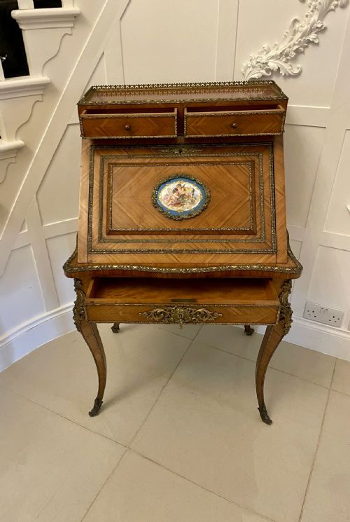 FINE QUALITY FRENCH ANTIQUE VICTORIAN KINGWOOD AND ORMOLU MOUNTED BUREAU - ADDITIONAL PHOTO 13